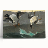 Dramatic Realism Art of Ducks in Flight - Fine Art Realism Canvas