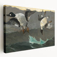Dramatic Realism Art of Ducks in Flight - Fine Art Realism Canvas