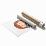 Cute Girl Holding Cat Girls Room Wall Art - Playful Kids Decor