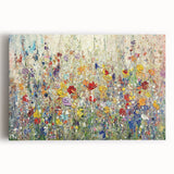 Colorful Dining Room Wall Art – Framed Floral Canvas Print