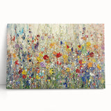 Colorful Dining Room Wall Art – Framed Floral Canvas Print