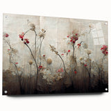 Abstract Floral Canvas Wall Art – Large Framed Art for Living Room