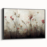 Abstract Floral Canvas Wall Art – Large Framed Art for Living Room