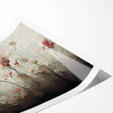 Abstract Floral Canvas Wall Art – Large Framed Art for Living Room