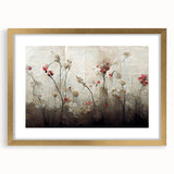 Abstract Floral Canvas Wall Art – Large Framed Art for Living Room