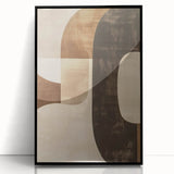 Framed abstract minimalist wall art featuring a sleek black design, perfect for modern decor. This acrylic piece adds a touch of elegance to any room.