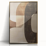 Abstract minimalist wall art featuring a gold-acrylic frame, showcasing a modern geometric design. Perfect for enhancing contemporary living spaces or offices.