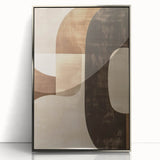 Framed abstract minimalist wall art in silver acrylic, showcasing geometric shapes and a sleek design, ideal for modern home decor and artistic spaces.