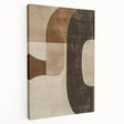 Abstract minimalist wall art on stretched canvas, showcasing soft pastel colors and geometric shapes, ideal for modern home decor and artistic spaces.