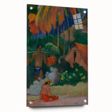 Tahitian Landscape Wall Art - Gauguin’s Mahana Maa, Exotic Impressionist Print