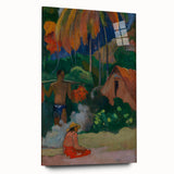 Tahitian Landscape Wall Art - Gauguin’s Mahana Maa, Exotic Impressionist Print