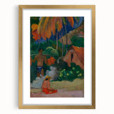 Tahitian Landscape Wall Art - Gauguin’s Mahana Maa, Exotic Impressionist Print