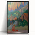 Tahitian Landscape Wall Art - Gauguin’s Mahana Maa, Exotic Impressionist Print