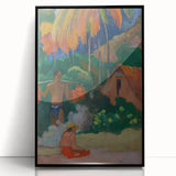 Tahitian Landscape Wall Art - Gauguin’s Mahana Maa, Exotic Impressionist Print