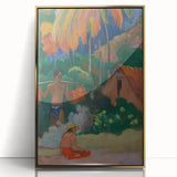 Tahitian Landscape Wall Art - Gauguin’s Mahana Maa, Exotic Impressionist Print