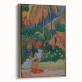 Tahitian Landscape Wall Art - Gauguin’s Mahana Maa, Exotic Impressionist Print