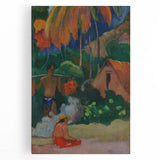 Tahitian Landscape Wall Art - Gauguin’s Mahana Maa, Exotic Impressionist Print