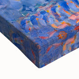 Bold Red Tree Wall Art - Vibrant Blue and Red Modern Nature Decor