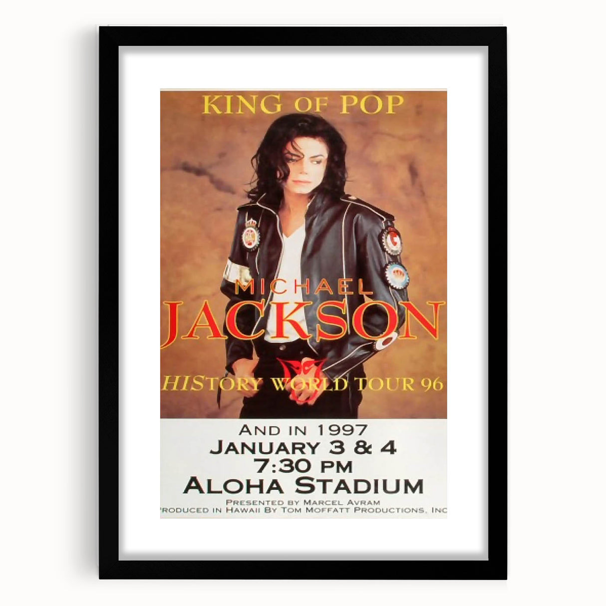 Michael Jackson History Tour Poster – Vintage Concert Art 1996