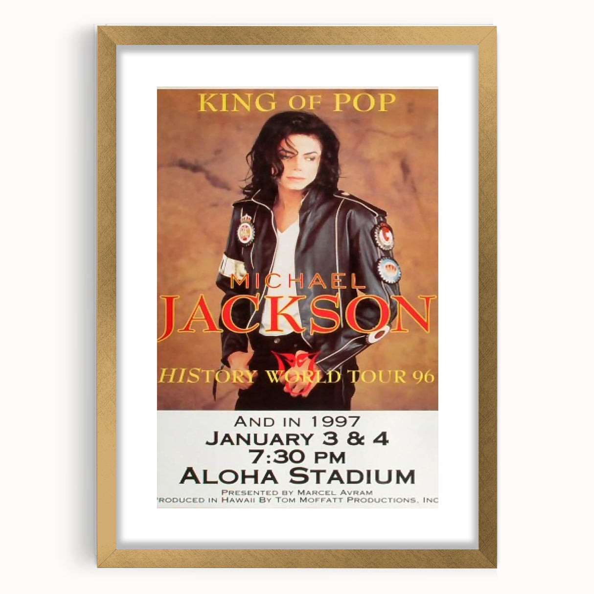Michael Jackson History Tour Poster – Vintage Concert Art 1996
