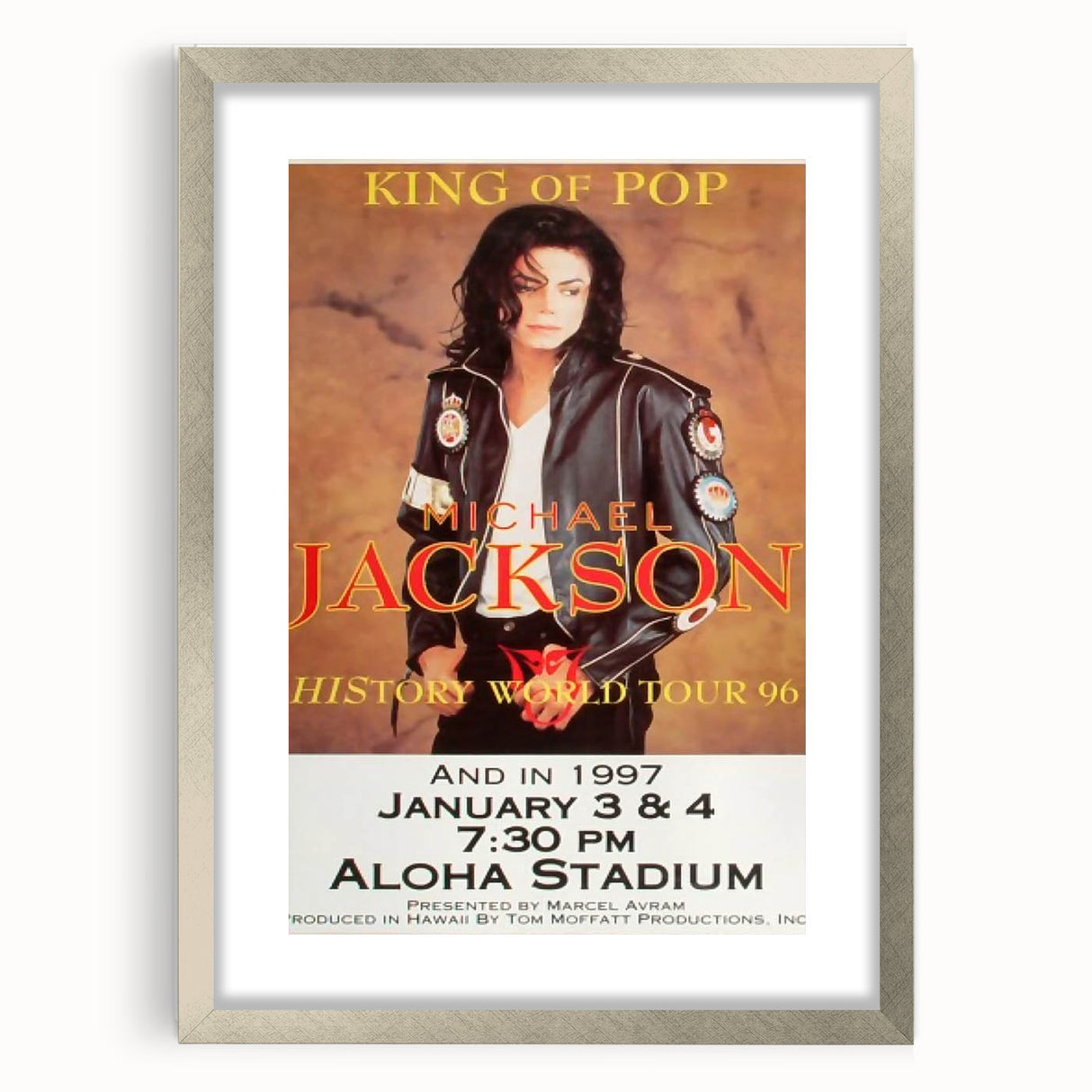 Michael Jackson History Tour Poster – Vintage Concert Art 1996