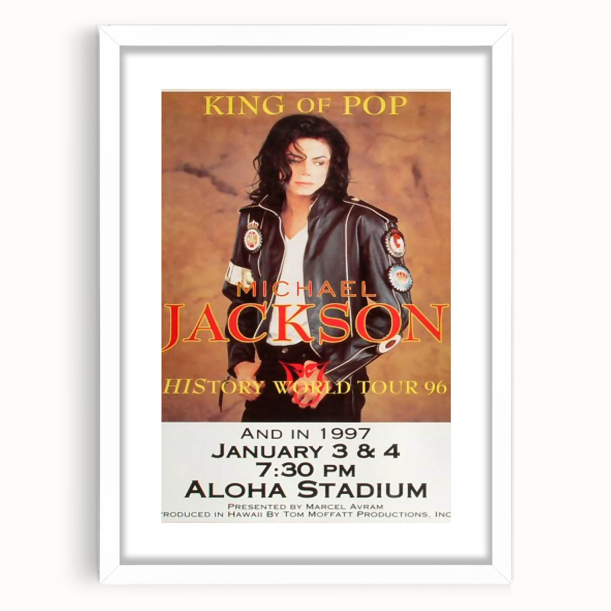 Michael Jackson History Tour Poster – Vintage Concert Art 1996
