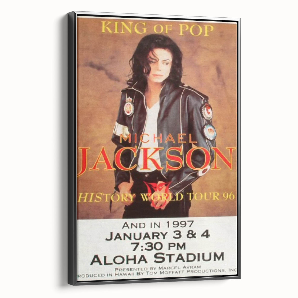 Michael Jackson History Tour Poster – Vintage Concert Art 1996