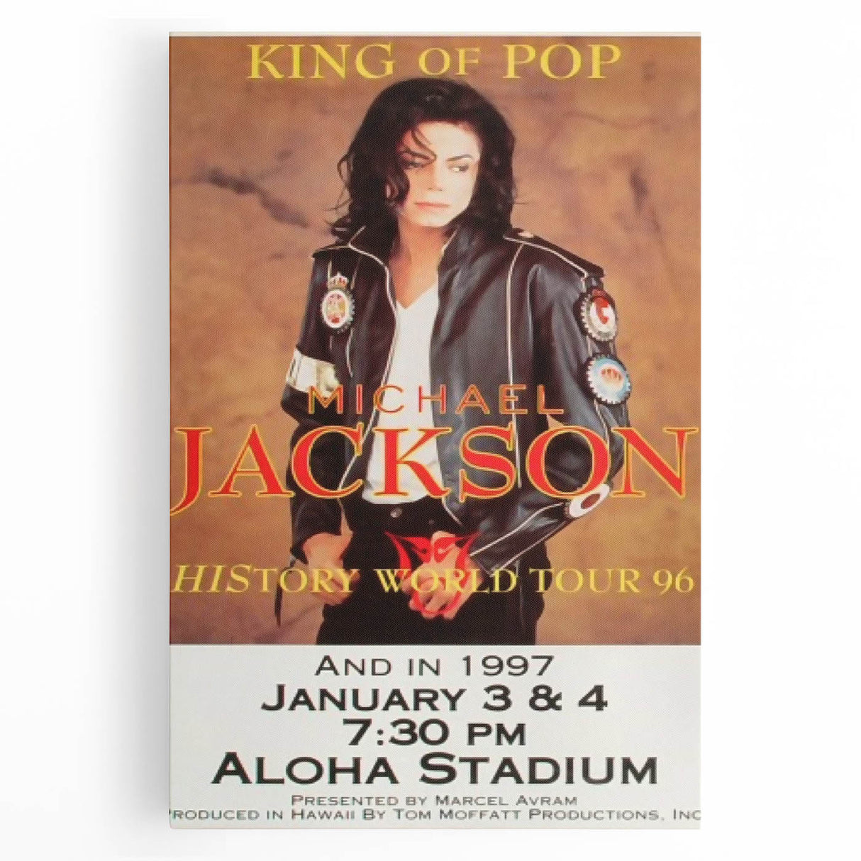 Michael Jackson History Tour Poster – Vintage Concert Art 1996