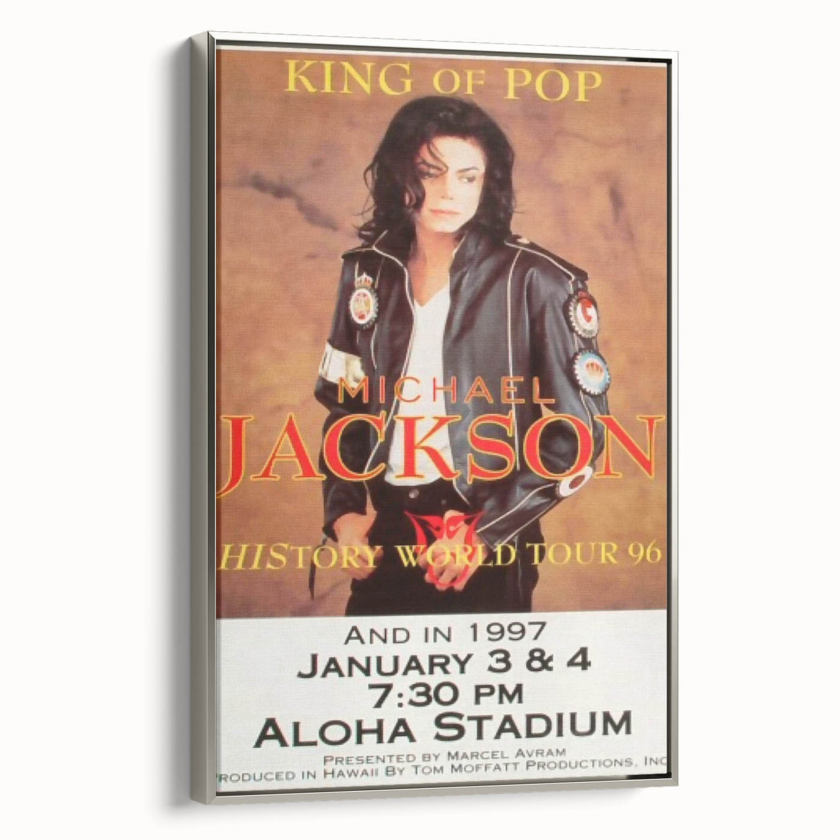 Michael Jackson History Tour Poster – Vintage Concert Art 1996