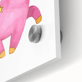 Magical Pink Unicorn Girls Room Wall Art - Fantasy Kids Decor