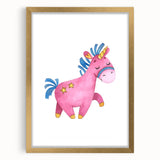 Magical Pink Unicorn Girls Room Wall Art - Fantasy Kids Decor