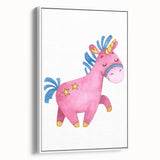 Magical Pink Unicorn Girls Room Wall Art - Fantasy Kids Decor