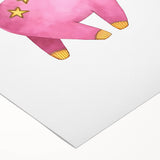 Magical Pink Unicorn Girls Room Wall Art - Fantasy Kids Decor