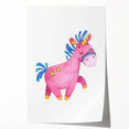 Magical Pink Unicorn Girls Room Wall Art - Fantasy Kids Decor