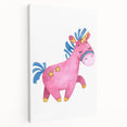 Magical Pink Unicorn Girls Room Wall Art - Fantasy Kids Decor