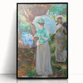 Romanticism Art: Two Girls with Parasols - Vibrant Painting by Sargent