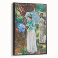 Romanticism Art: Two Girls with Parasols - Vibrant Painting by Sargent