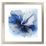 Abstract floral wall art frame with a silver mat, showcasing vibrant colors and intricate patterns, ideal for home decor enhancement and modern aesthetics.