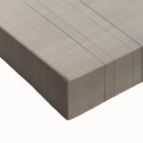 Close-up of a stretched canvas featuring abstract minimalist wall art design with soft pastel colors and geometric shapes, perfect for modern home decor.