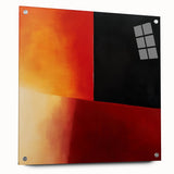 Large Colorful Abstract Wall Art – Red, Black & Orange Canvas Print