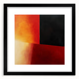 Large Colorful Abstract Wall Art – Red, Black & Orange Canvas Print