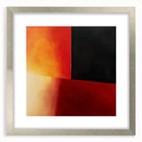 Large Colorful Abstract Wall Art – Red, Black & Orange Canvas Print
