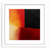 Large Colorful Abstract Wall Art – Red, Black & Orange Canvas Print