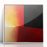 Large Colorful Abstract Wall Art – Red, Black & Orange Canvas Print