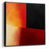 Large Colorful Abstract Wall Art – Red, Black & Orange Canvas Print