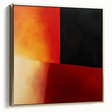 Large Colorful Abstract Wall Art – Red, Black & Orange Canvas Print