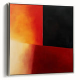 Large Colorful Abstract Wall Art – Red, Black & Orange Canvas Print