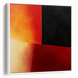 Large Colorful Abstract Wall Art – Red, Black & Orange Canvas Print