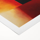 Large Colorful Abstract Wall Art – Red, Black & Orange Canvas Print