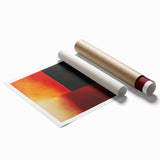 Large Colorful Abstract Wall Art – Red, Black & Orange Canvas Print